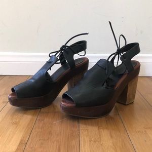 Rachel comey clog heel lace up sandals